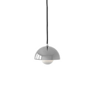 The Flowerpot VP10 Mini Pendant from &Tradition (andTradition) chrome plated.