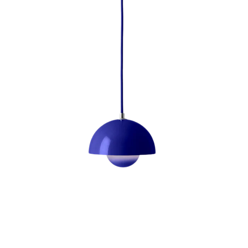 The Flowerpot VP10 Mini Pendant from &Tradition (andTradition) in cobalt blue.