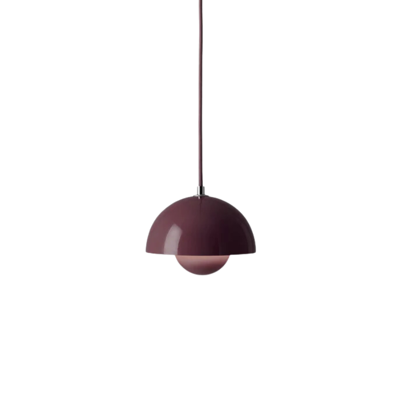 The Flowerpot VP10 Mini Pendant from &Tradition (andTradition) in dark plum.