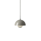 The Flowerpot VP10 Mini Pendant from &Tradition (andTradition) in grey beige.