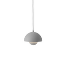 The Flowerpot VP10 Mini Pendant from &Tradition (andTradition) in light matte grey.