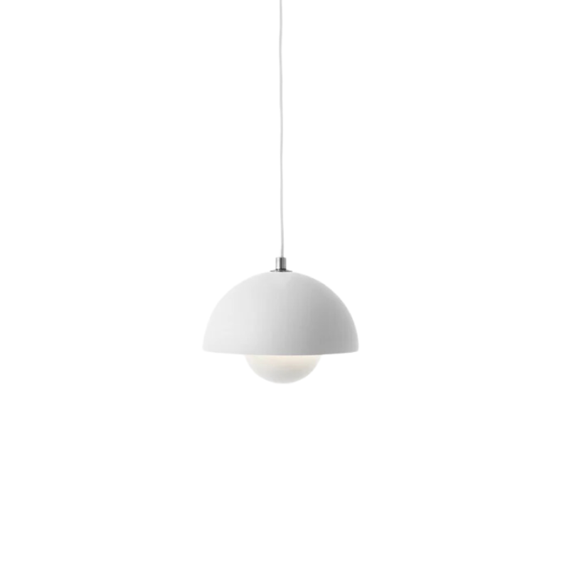 The Flowerpot VP10 Mini Pendant from &Tradition (andTradition) in matte white.