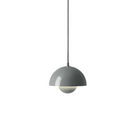 The Flowerpot VP10 Mini Pendant from &Tradition (andTradition) in stone blue.