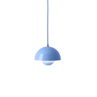 The Flowerpot VP10 Mini Pendant from &Tradition (andTradition) in swim blue.