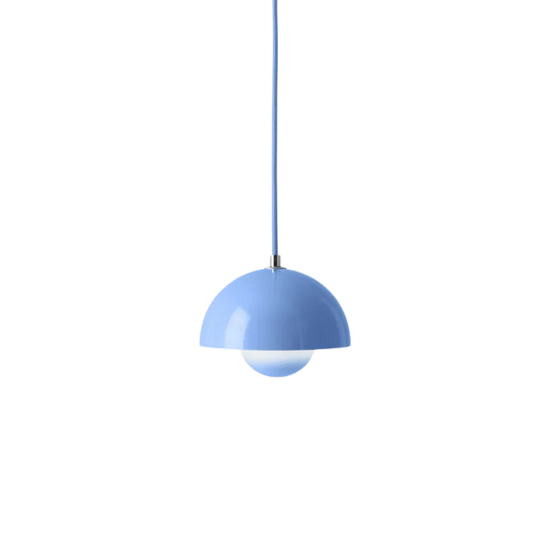 The Flowerpot VP10 Mini Pendant from &Tradition (andTradition) in swim blue.