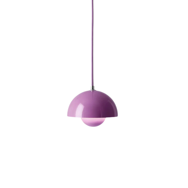 The Flowerpot VP10 Mini Pendant from &Tradition (andTradition) in tangy pink.