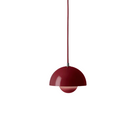 The Flowerpot VP10 Mini Pendant from &Tradition (andTradition) in vermillion red.