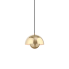 The Flowerpot VP1 Pendant from &Tradition in brass-plated.