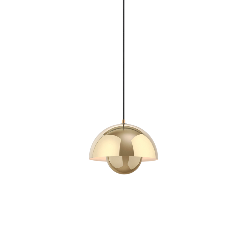 The Flowerpot VP1 Pendant from &Tradition in brass-plated.