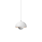 The Flowerpot VP1 Pendant from &Tradition in matte white.