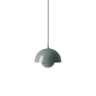 The Flowerpot VP1 Pendant from &Tradition in stone blue.