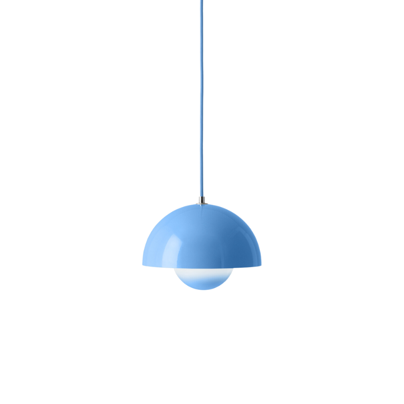 The Flowerpot VP1 Pendant from &Tradition in swim blue.