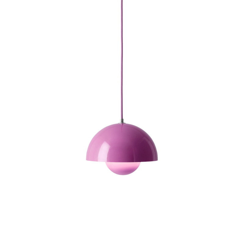 The Flowerpot VP1 Pendant from &Tradition in tangy pink.