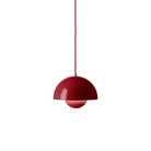 The Flowerpot VP1 Pendant from &Tradition in vermillion red.