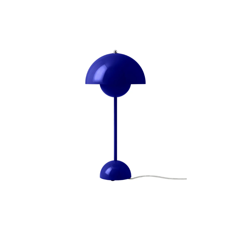 The Flowerpot VP3 Table Lamp from &Tradition in cobalt blue.