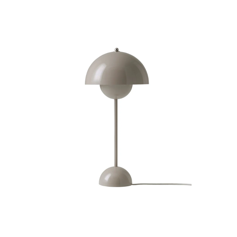 The Flowerpot VP3 Table Lamp from &Tradition in grey beige.