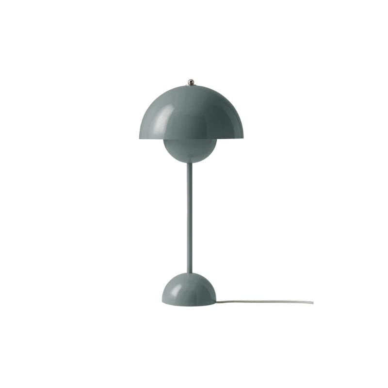 The Flowerpot VP3 Table Lamp from &Tradition in stone blue.