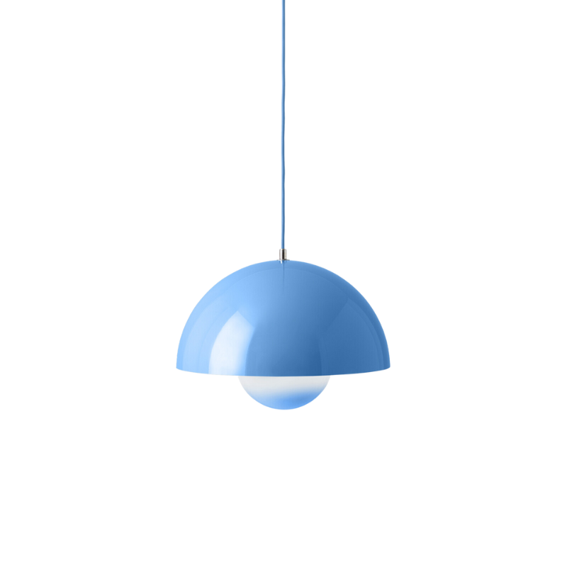 The Flowerpot VP7 Pendant from &Tradition in swim blue.