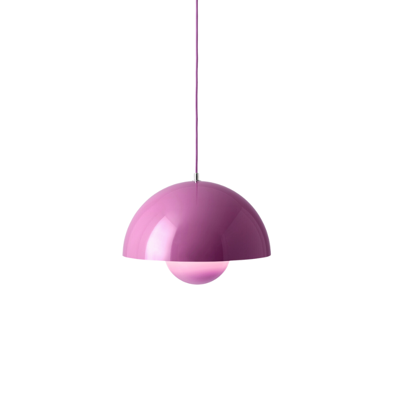 The Flowerpot VP7 Pendant from &Tradition in tangy pink.