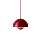 The Flowerpot VP7 Pendant from &Tradition in vermillion red.