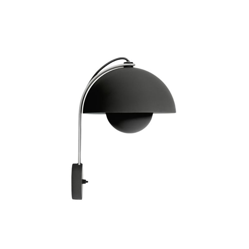 The Flowerpot VP8 Wall Sconce from &Tradition in matte black.