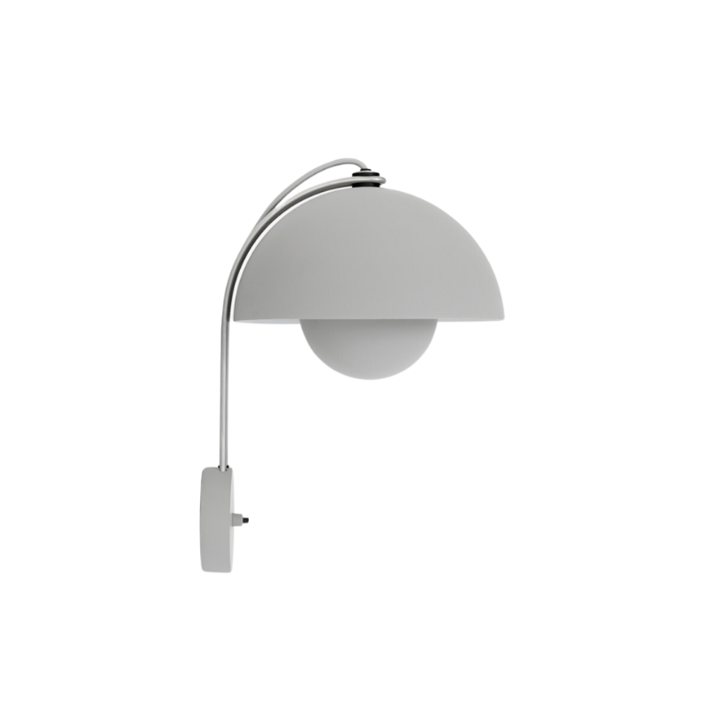 The Flowerpot VP8 Wall Sconce from &Tradition in matte light grey.