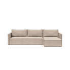 The Newilla sectional sleeper sofa with lounger in adario taupe 257 with slim arm