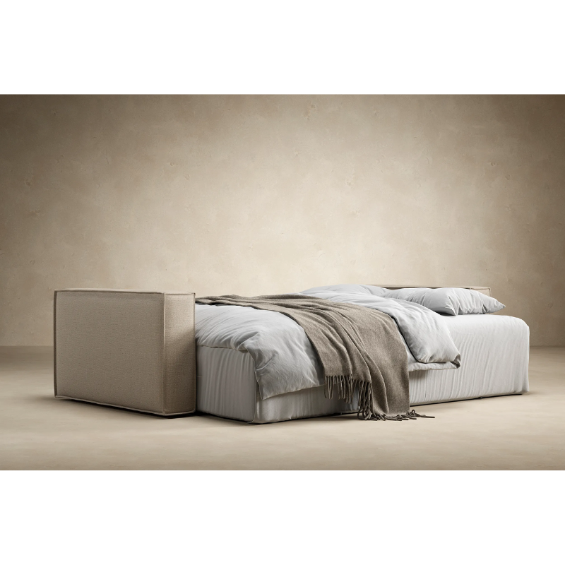 The versatile Newilla Sofa Bed can be used in both living rooms and secondary rooms, with a lift-out seat that effortlessly converts the sofa into a Full XL bed.