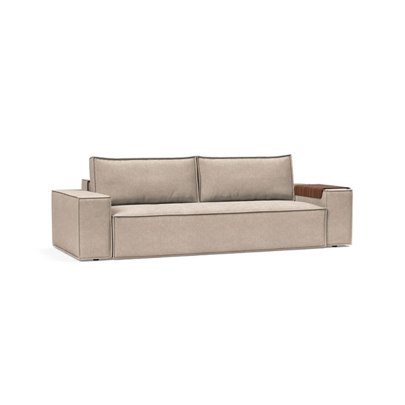 The Newilla Sofa Bed Wide Arm in Taupe.