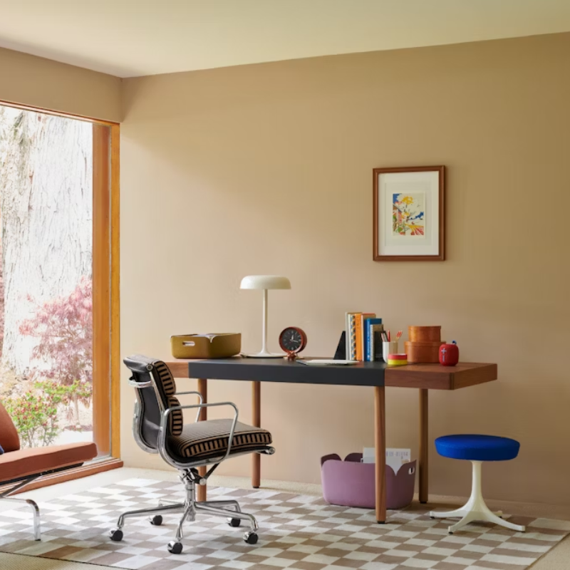 The Nelson Pedestal Stool from Herman Miller in an office.