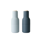 The Bottle Grinder from Audo Copenhagen in blues with beech lid.