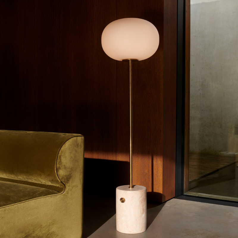 The JWDA Floor Lamp from Audo Copenhagen in a lounge.