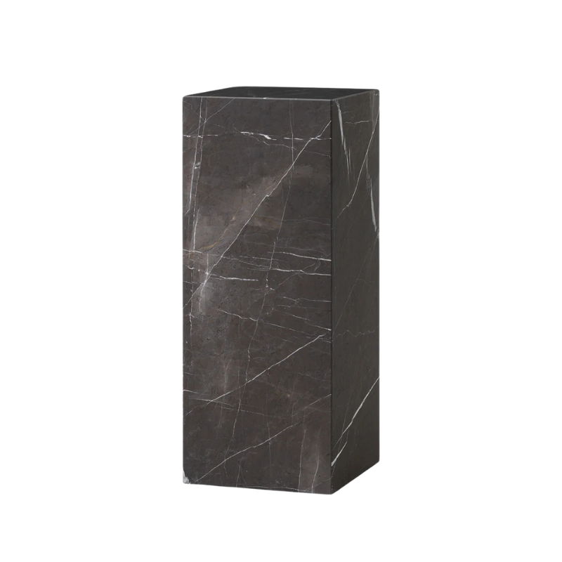 The Marble Plinth Pedestal from Audo Copenhagen made from grey kendzo marble corner.