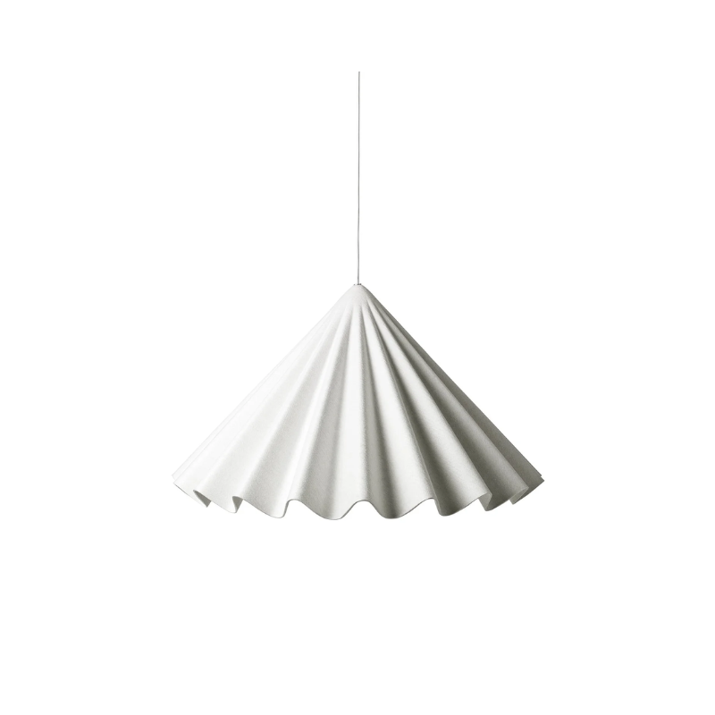 Pleated felt shade pendant light. The Dancing Pendant by Audo CPH in the size large.