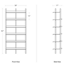 The Browser Tall Bookcase from Blu Dot dimensions.