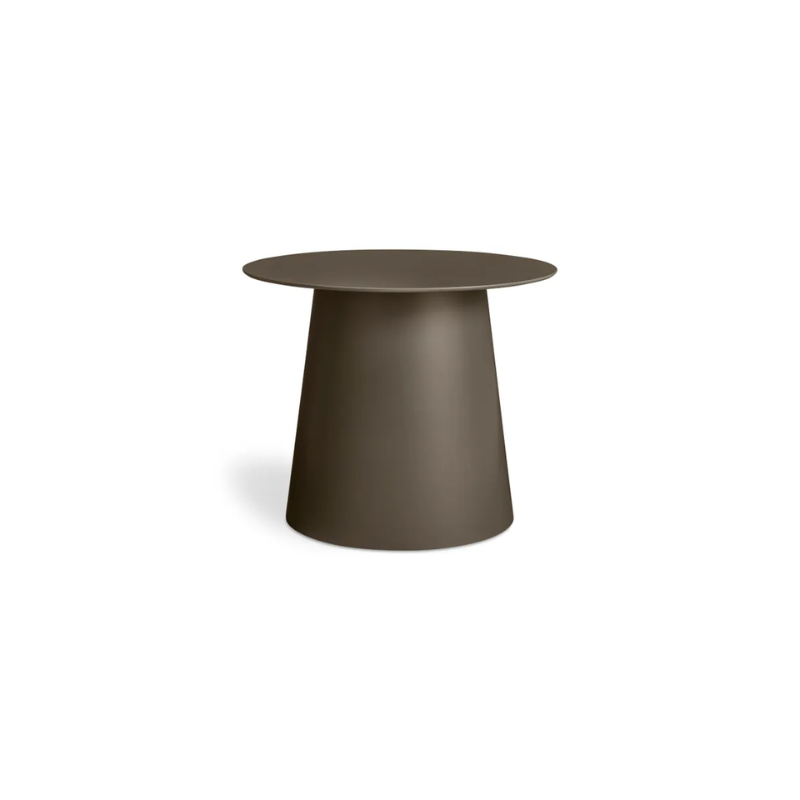 The Circula Low Cocktail Table from Blu Dot in dark olive.