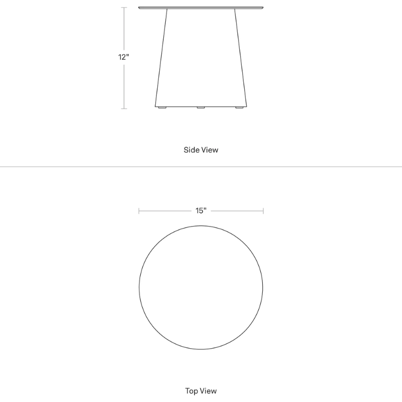 The Circula Low Cocktail Table from Blu Dot dimensions.