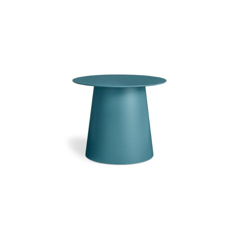 The Circula Low Cocktail Table from Blu Dot in marine blue.