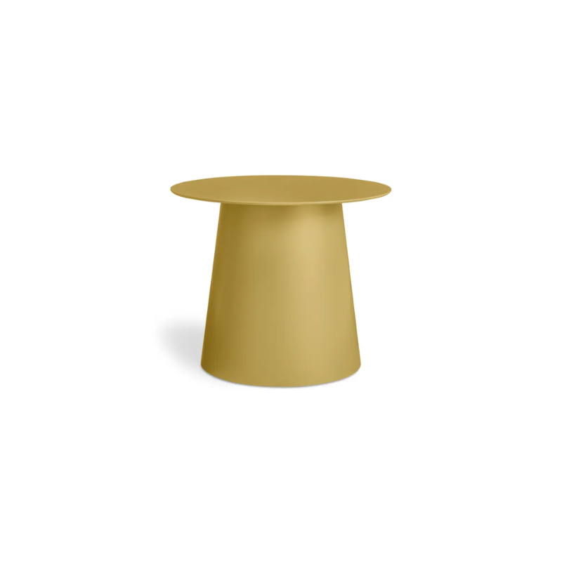 The Circula Low Cocktail Table from Blu Dot in ochre.