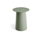 The Circula Tall Side Table from Blu Dot in grey green from an angle.