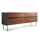 The Clad 4 Drawer Dresser from Blu Dot in walnut and oblivion.