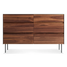 The Clad 6 Drawer Dresser from Blu Dot in walnut and oblivion.