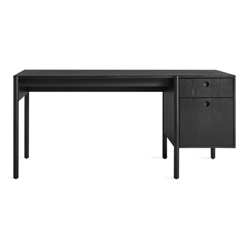 The Cursive Desk from Blu Dot in black on ash.