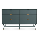 The Dang 6 Drawer Dresser from Blu Dot in marine blue.