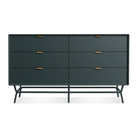 The Dang 6 Drawer Dresser from Blu Dot in navy green.