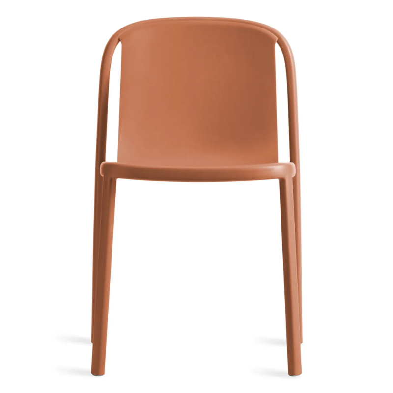 The Decade Chair from Blu Dot in tomato.