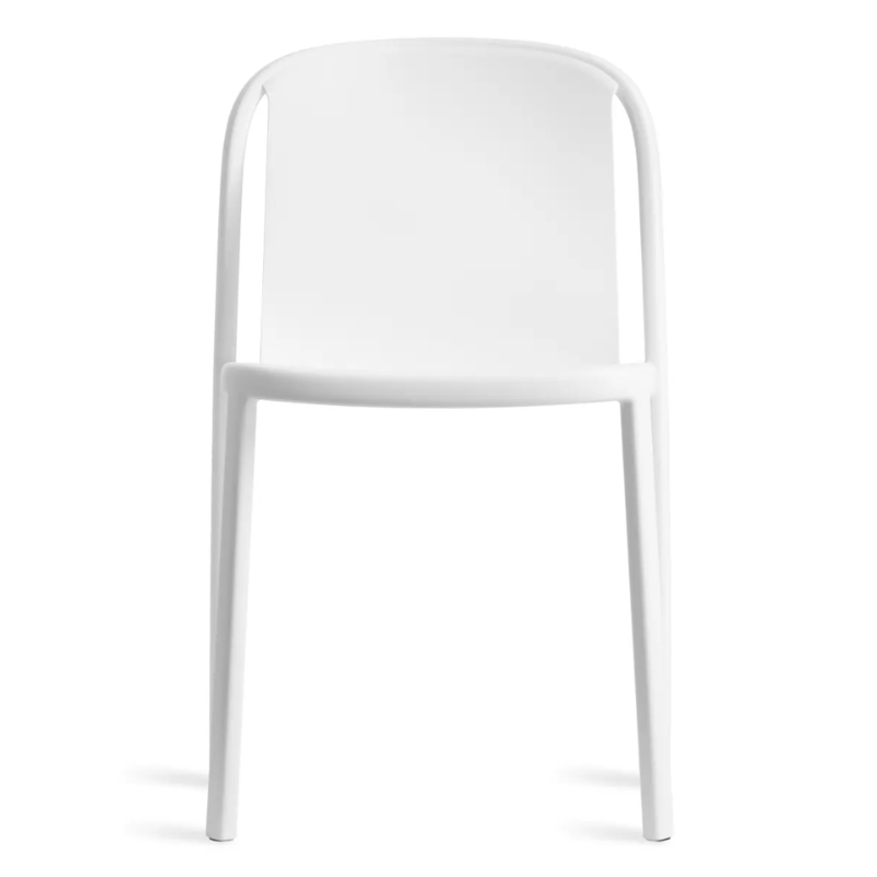 The Decade Chair from Blu Dot in white.