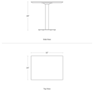 The Easy Dining Table from Blu Dot 32 inch rectangle dimensions.