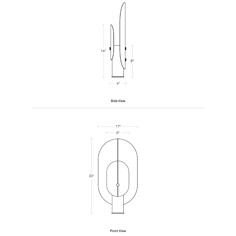 The Filter Table Lamp from Blu Dot dimensions.