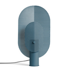 The Filter Table Lamp from Blu Dot in marine blue.